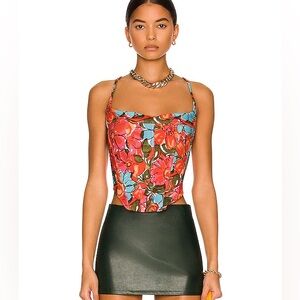 Miaou Venus Corset in Parisian Flower Rouge